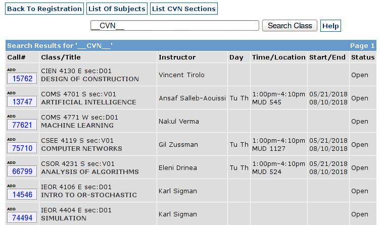Registration Policies and Instructions Columbia College and Columbia Engineering